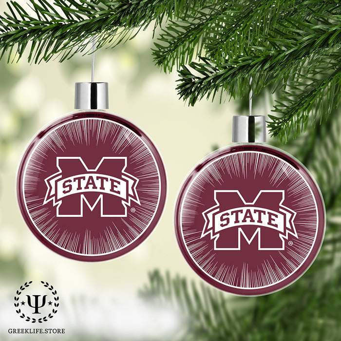 Mississippi State University Christmas Ornament Flat Round