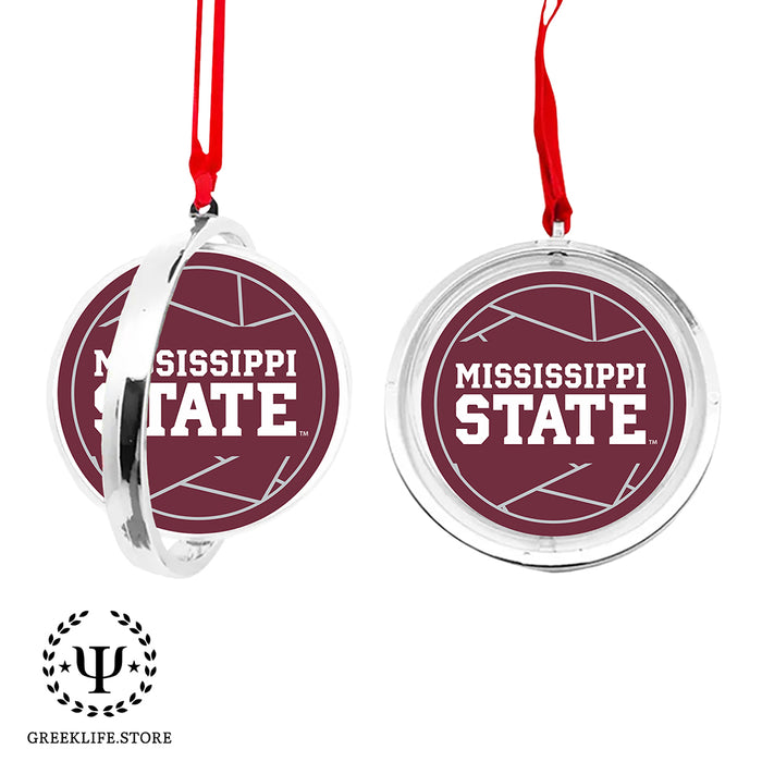 Mississippi State University Christmas Reversible Flat Round Ornament