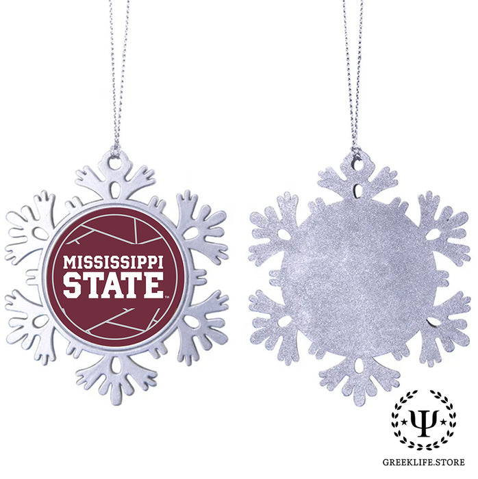 Mississippi State University Christmas Ornament - Snowflake Metal