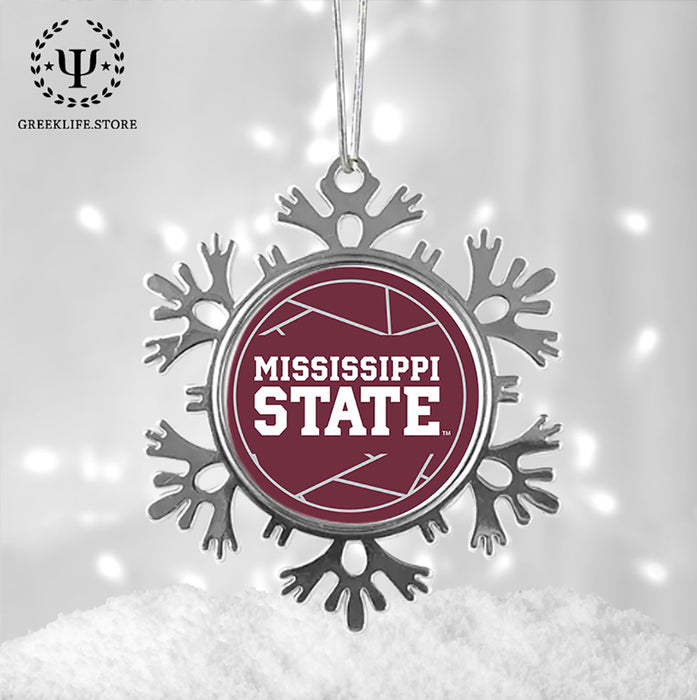 Mississippi State University Christmas Ornament - Snowflake Metal