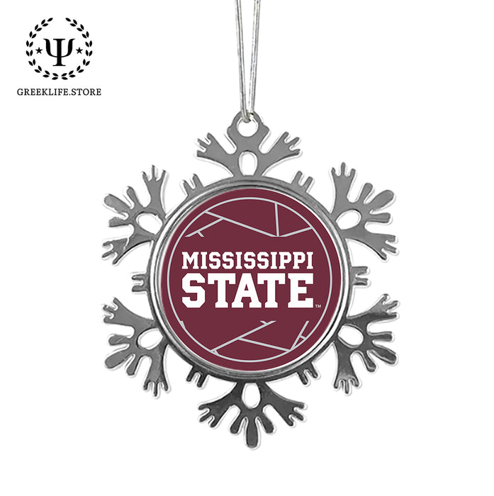 Mississippi State University Christmas Ornament - Snowflake Metal