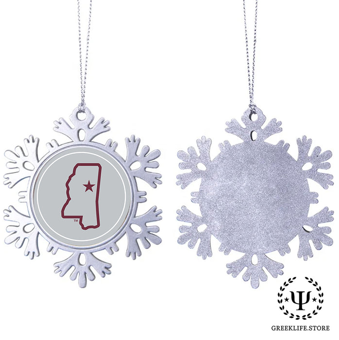 Mississippi State University Christmas Ornament - Snowflake Metal