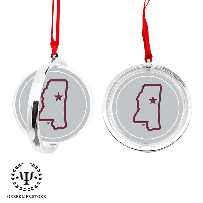 Mississippi State University Christmas Reversible Flat Round Ornament