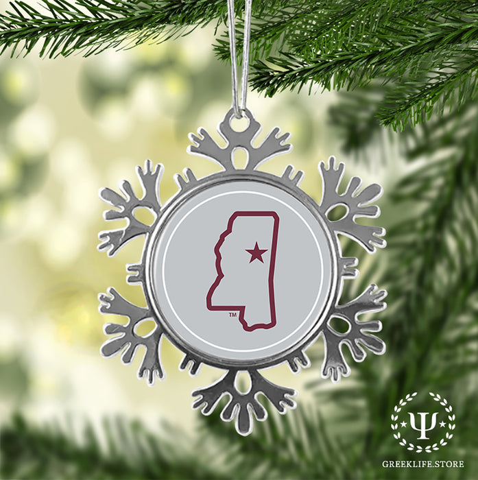 Mississippi State University Christmas Ornament - Snowflake Metal