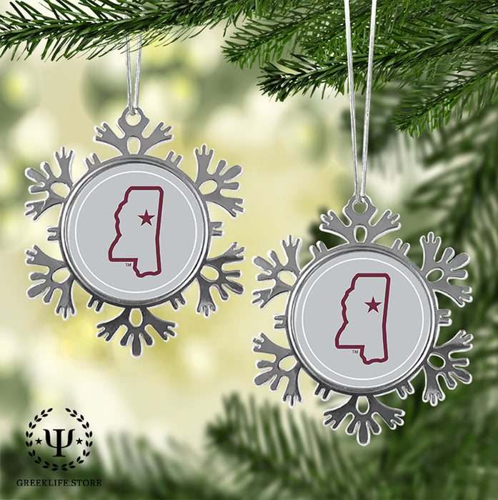 Mississippi State University Christmas Ornament - Snowflake Metal