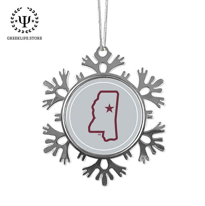 Mississippi State University Christmas Ornament - Snowflake Metal