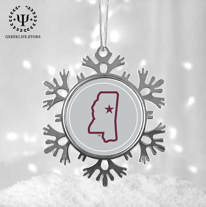 Mississippi State University Christmas Ornament - Snowflake Metal