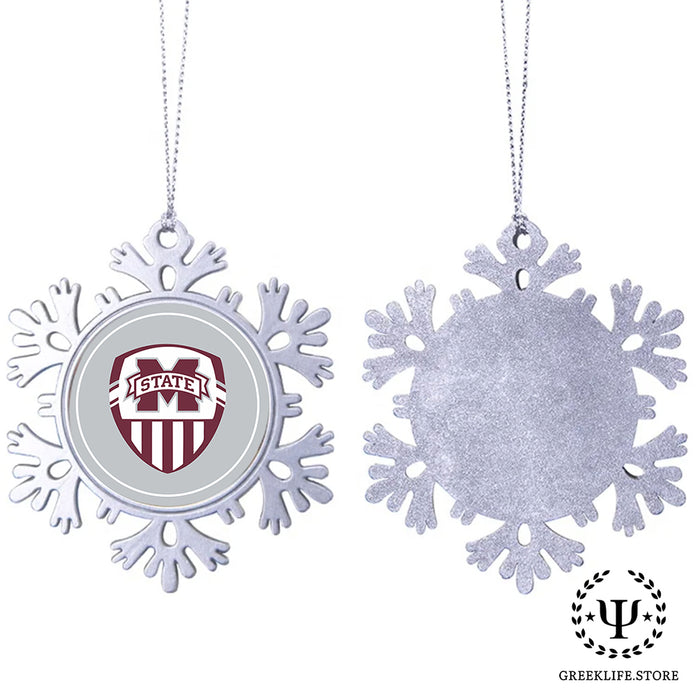 Mississippi State University Christmas Ornament - Snowflake Metal