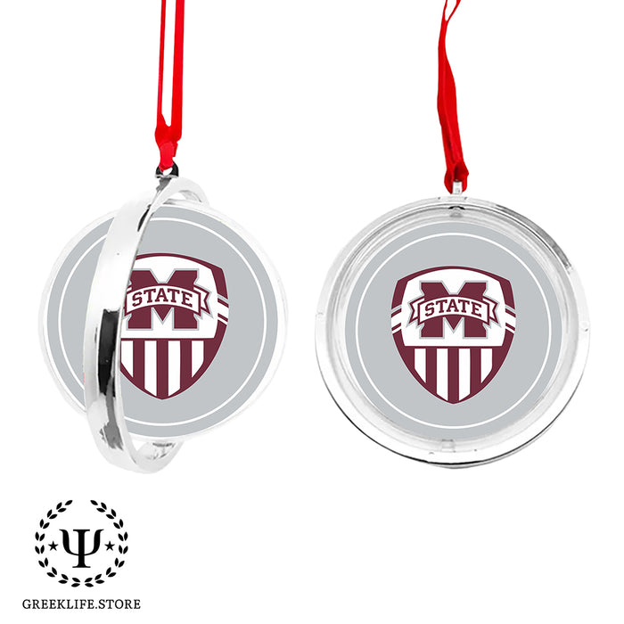 Mississippi State University Christmas Reversible Flat Round Ornament