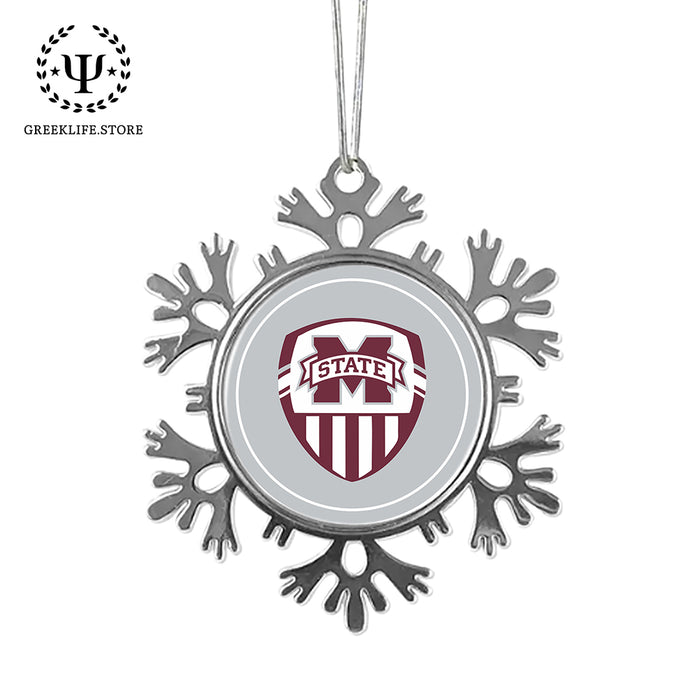 Mississippi State University Christmas Ornament - Snowflake Metal