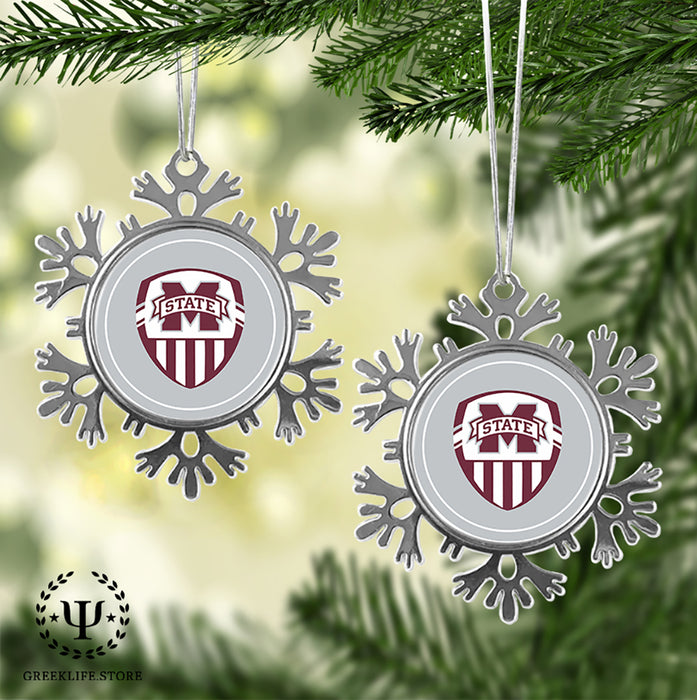 Mississippi State University Christmas Ornament - Snowflake Metal