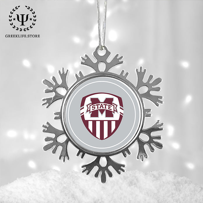 Mississippi State University Christmas Ornament - Snowflake Metal