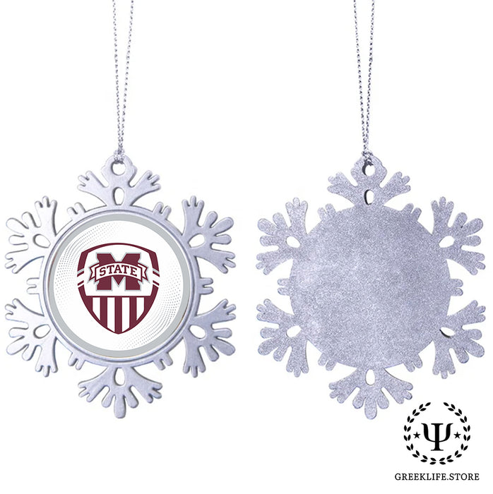 Mississippi State University Christmas Ornament - Snowflake Metal