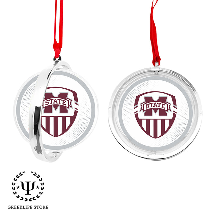 Mississippi State University Christmas Reversible Flat Round Ornament
