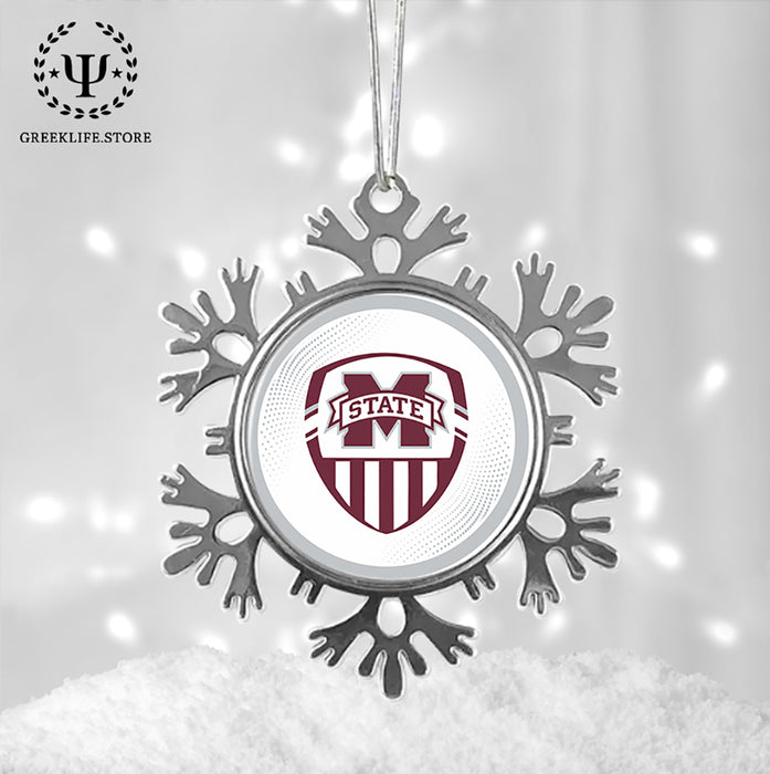 Mississippi State University Christmas Ornament - Snowflake Metal