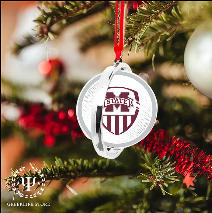 Mississippi State University Christmas Reversible Flat Round Ornament