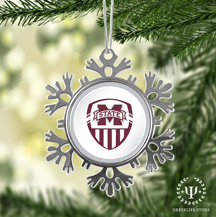 Mississippi State University Christmas Ornament - Snowflake Metal