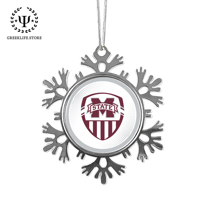 Mississippi State University Christmas Ornament - Snowflake Metal
