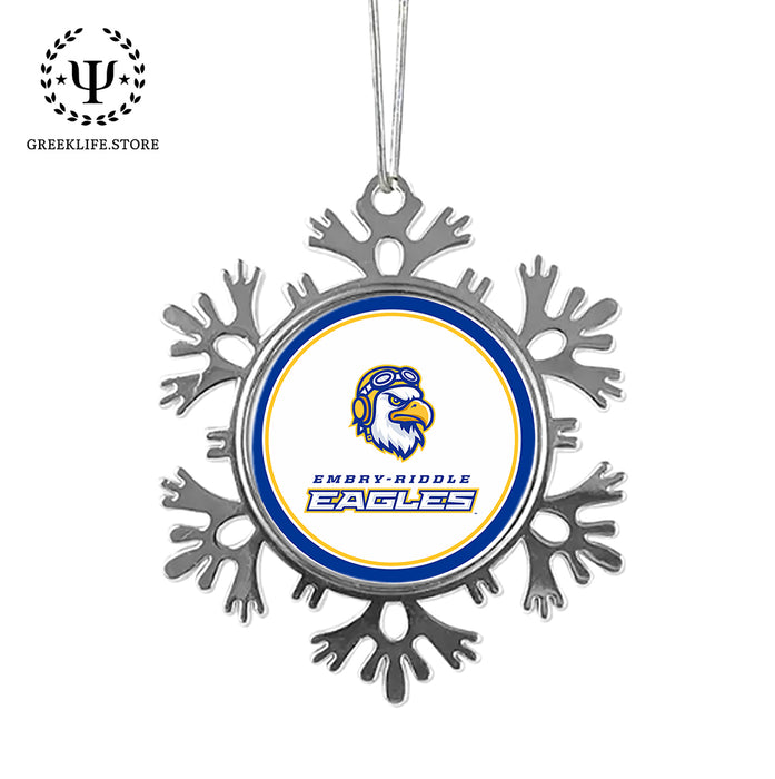 Embry-Riddle Aeronautical University Christmas Ornament - Snowflake Metal