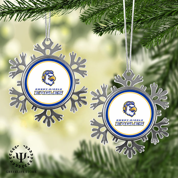 Embry-Riddle Aeronautical University Christmas Ornament - Snowflake Metal