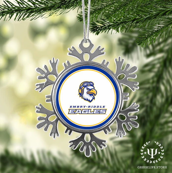 Embry-Riddle Aeronautical University Christmas Ornament - Snowflake Metal