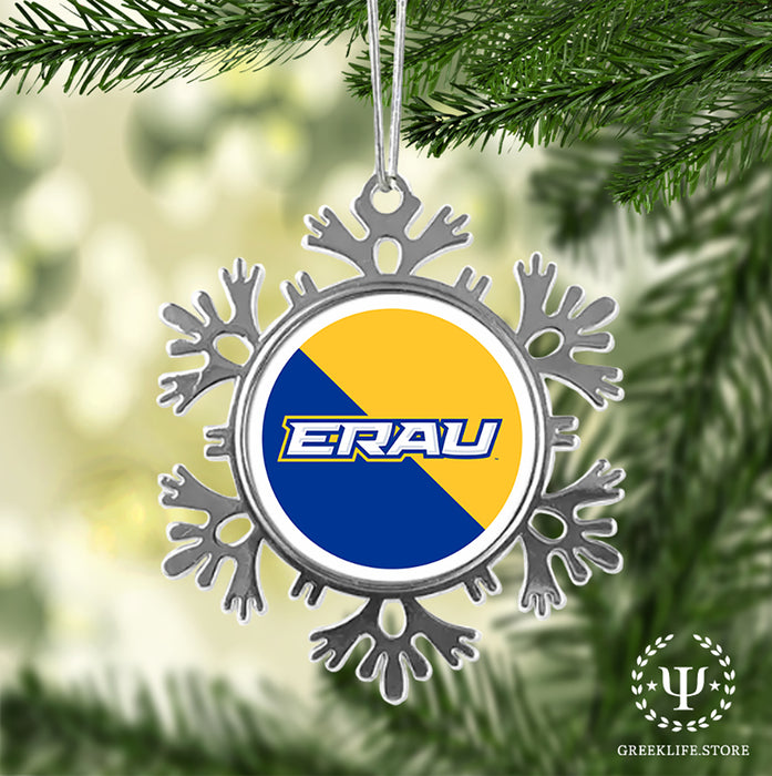 Embry-Riddle Aeronautical University Christmas Ornament - Snowflake Metal