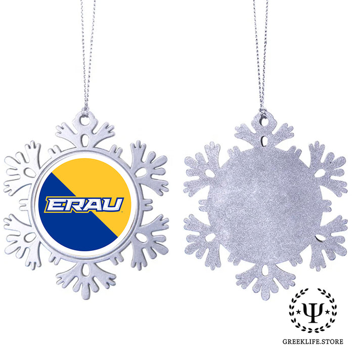 Embry-Riddle Aeronautical University Christmas Ornament - Snowflake Metal