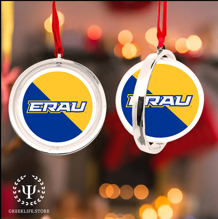 Embry-Riddle Aeronautical University Eagles Sport Christmas Reversible Flat Round Ornament