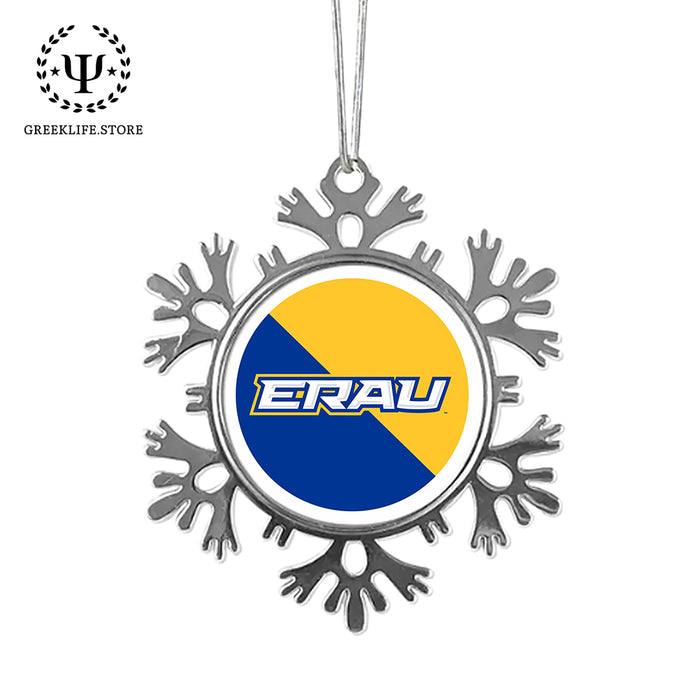 Embry-Riddle Aeronautical University Christmas Ornament - Snowflake Metal