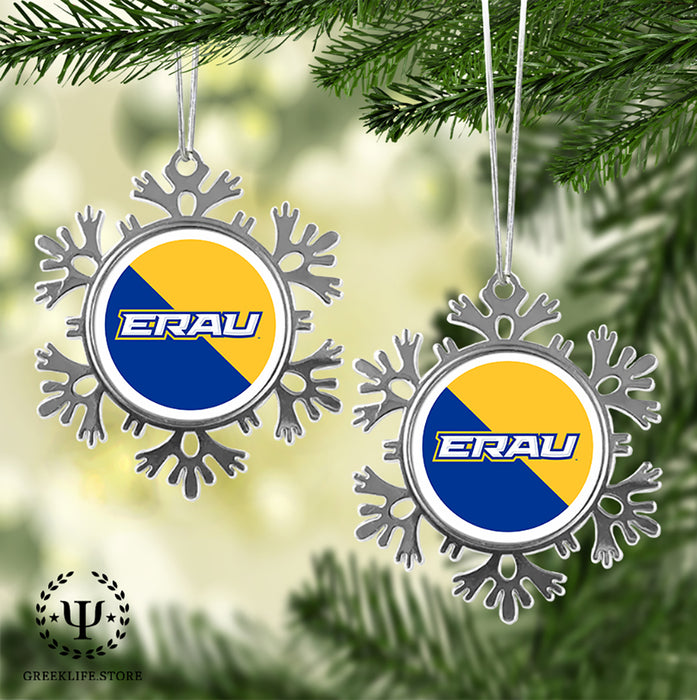 Embry-Riddle Aeronautical University Christmas Ornament - Snowflake Metal