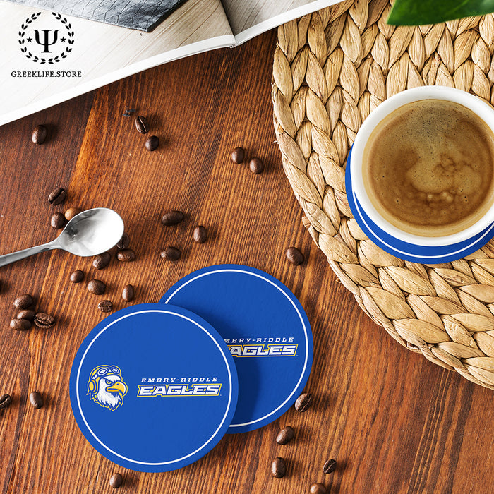Embry-Riddle Aeronautical University Eagles Sport Beverage Coasters Round (Set of 4)