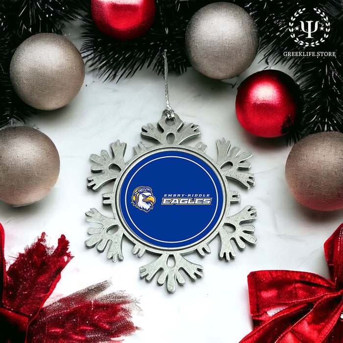 Embry-Riddle Aeronautical University Christmas Ornament - Snowflake Metal