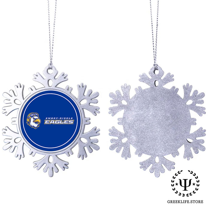 Embry-Riddle Aeronautical University Christmas Ornament - Snowflake Metal