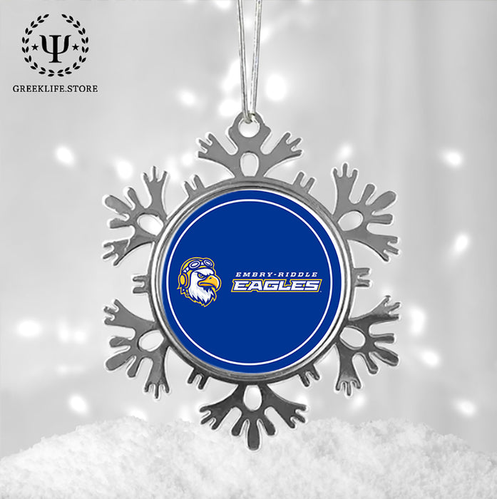 Embry-Riddle Aeronautical University Christmas Ornament - Snowflake Metal
