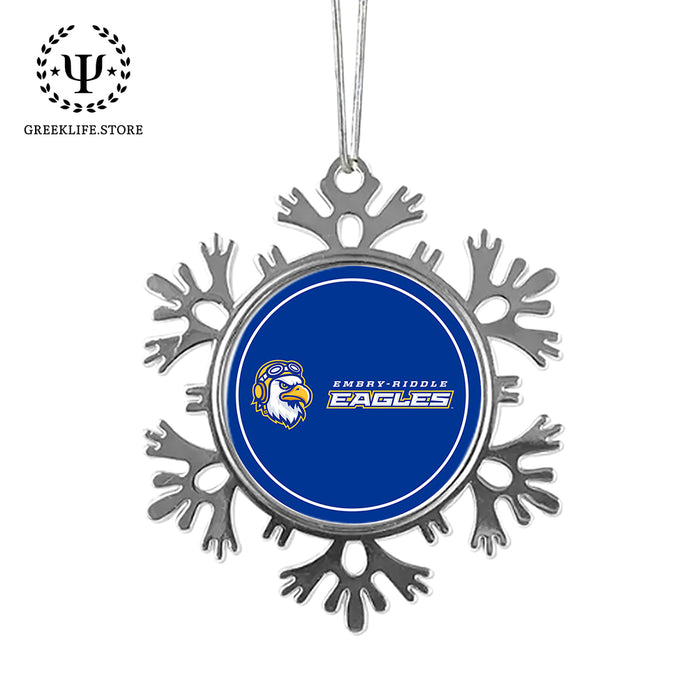 Embry-Riddle Aeronautical University Christmas Ornament - Snowflake Metal