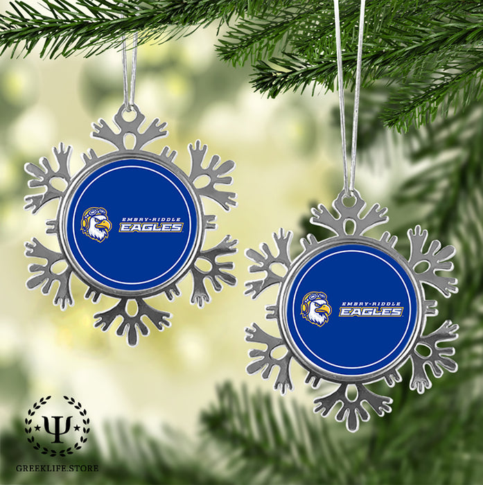 Embry-Riddle Aeronautical University Christmas Ornament - Snowflake Metal