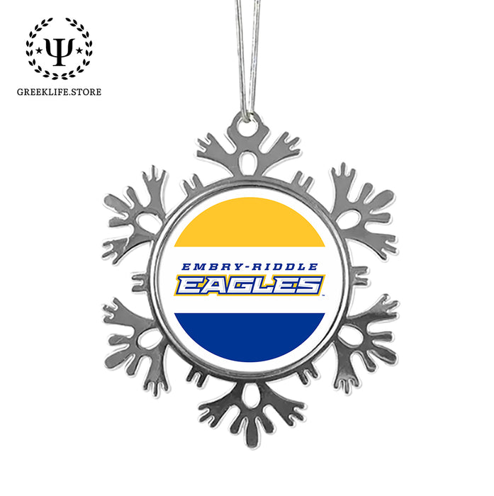 Embry-Riddle Aeronautical University Christmas Ornament - Snowflake Metal