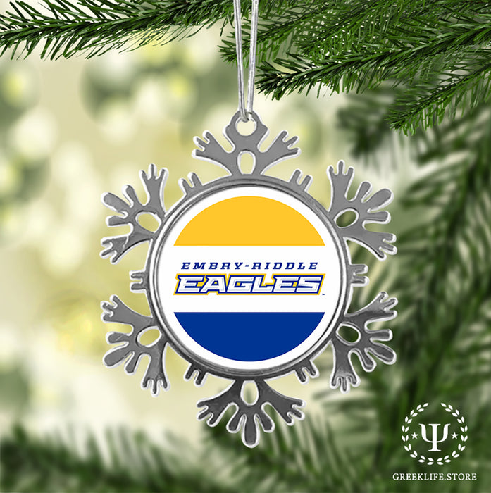 Embry-Riddle Aeronautical University Christmas Ornament - Snowflake Metal