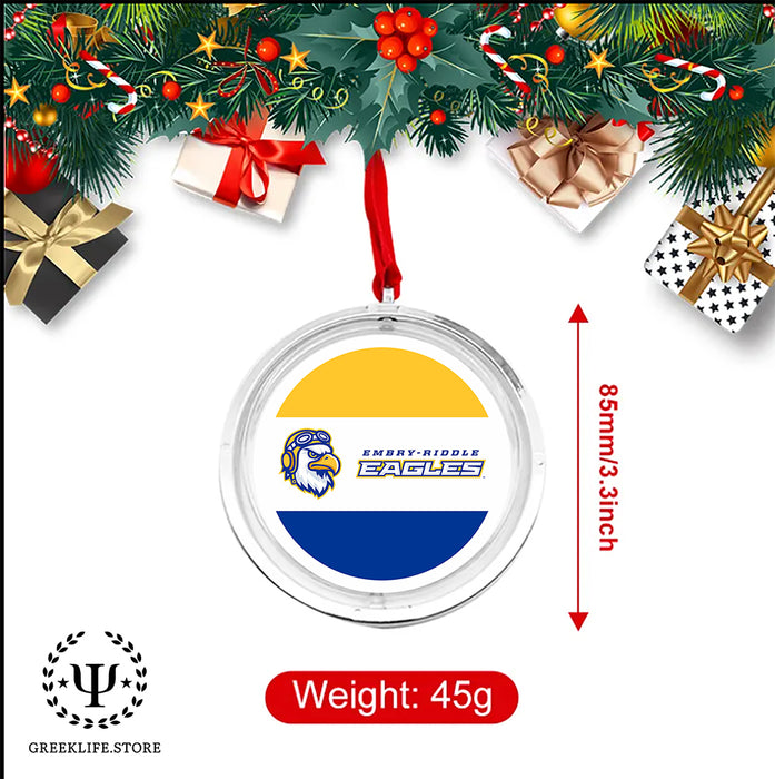 Embry-Riddle Aeronautical University Eagles Sport Christmas Reversible Flat Round Ornament
