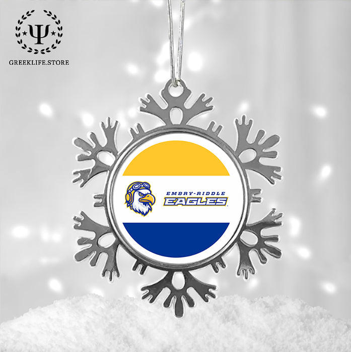Embry-Riddle Aeronautical University Christmas Ornament - Snowflake Metal