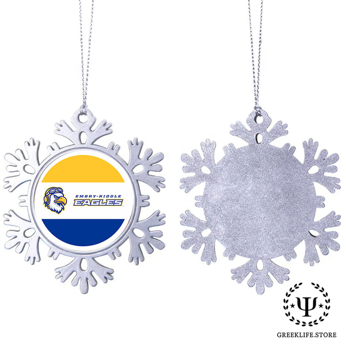 Embry-Riddle Aeronautical University Christmas Ornament - Snowflake Metal