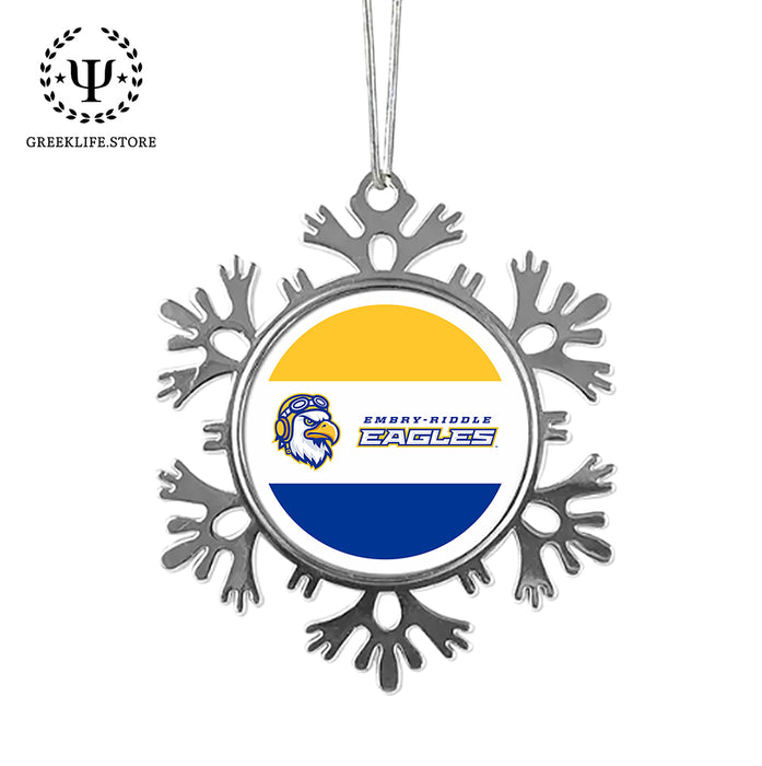 Embry-Riddle Aeronautical University Christmas Ornament - Snowflake Metal