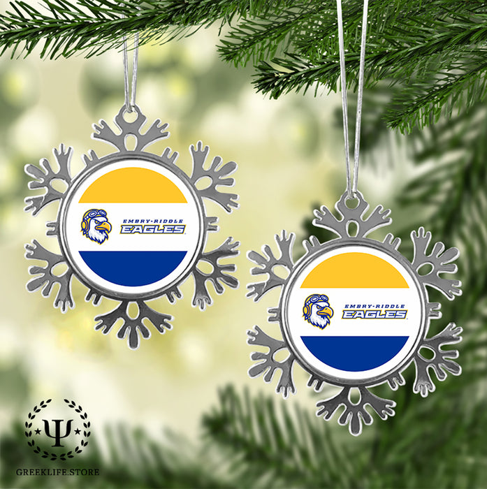 Embry-Riddle Aeronautical University Christmas Ornament - Snowflake Metal