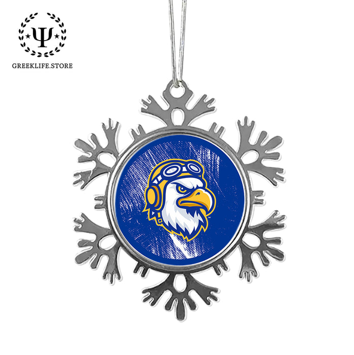 Embry-Riddle Aeronautical University Christmas Ornament - Snowflake Metal
