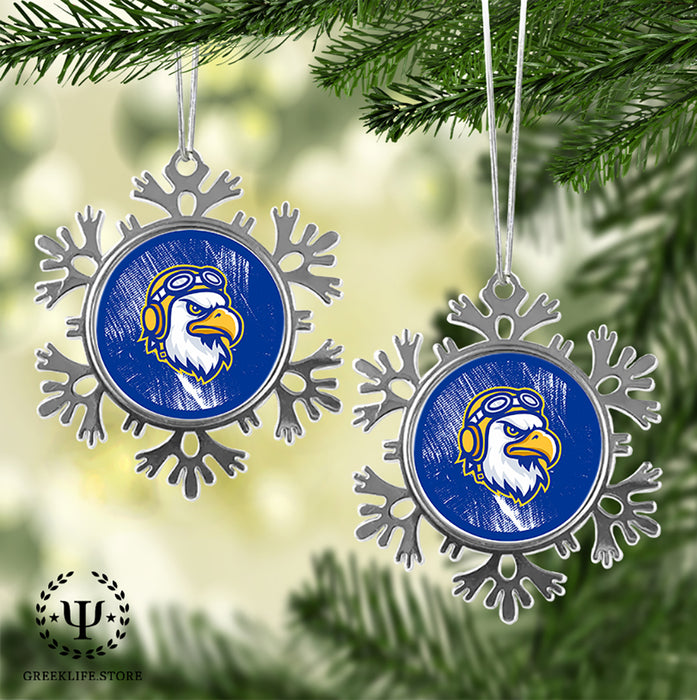 Embry-Riddle Aeronautical University Christmas Ornament - Snowflake Metal