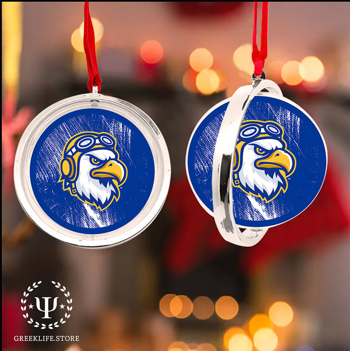 Embry-Riddle Aeronautical University Eagles Sport Christmas Reversible Flat Round Ornament
