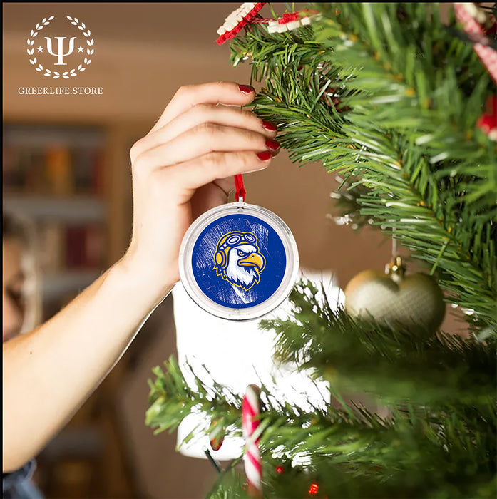 Embry-Riddle Aeronautical University Eagles Sport Christmas Reversible Flat Round Ornament