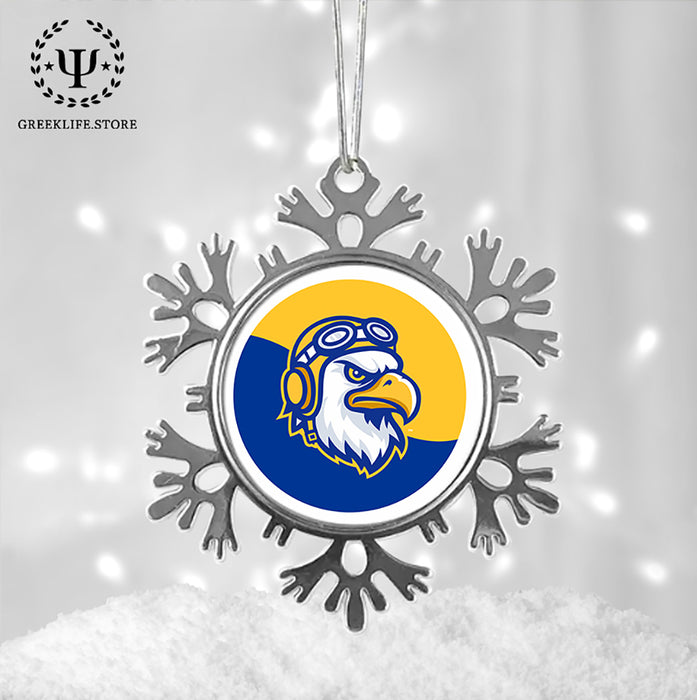 Embry-Riddle Aeronautical University Christmas Ornament - Snowflake Metal