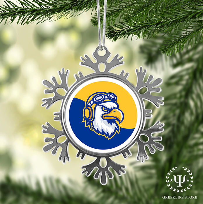 Embry-Riddle Aeronautical University Christmas Ornament - Snowflake Metal