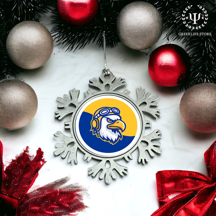Embry-Riddle Aeronautical University Christmas Ornament - Snowflake Metal